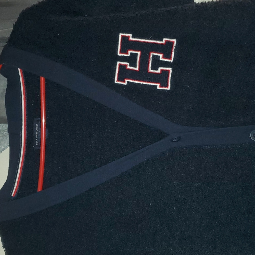 tommy hilfiger varsity sweater.